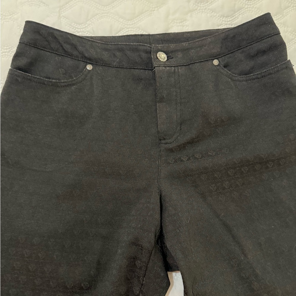 Anne Klein A LINE Size 8 Black Career Pant beautiful design in weave - Picture 2 of 9
